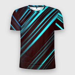 Мужская спорт-футболка Stripes line neon color