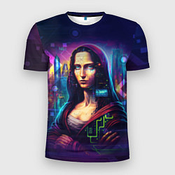 Футболка спортивная мужская Cyberpunk Mona Lisa, цвет: 3D-принт