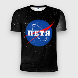 Мужская спорт-футболка Петя Наса космос
