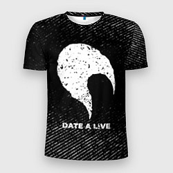 Мужская спорт-футболка Date A Live с потертостями на темном фоне
