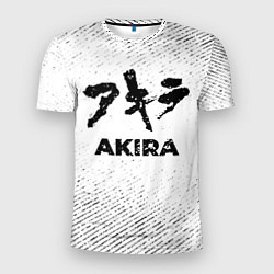 Мужская спорт-футболка Akira с потертостями на светлом фоне