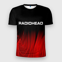 Мужская спорт-футболка Radiohead red plasma