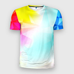 Мужская спорт-футболка Gradient colors geometry