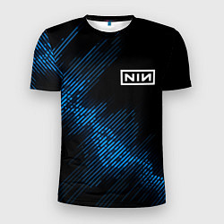 Футболка спортивная мужская Nine Inch Nails звуковая волна, цвет: 3D-принт