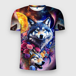 Мужская спорт-футболка Звездные волки