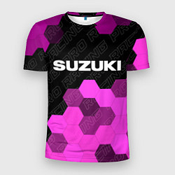 Мужская спорт-футболка Suzuki pro racing: символ сверху