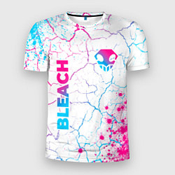 Футболка спортивная мужская Bleach neon gradient style: надпись, символ, цвет: 3D-принт