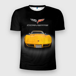 Мужская спорт-футболка Американский маслкар Chevrolet Corvette Stingray