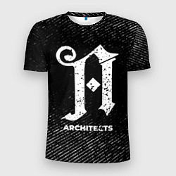 Мужская спорт-футболка Architects с потертостями на темном фоне