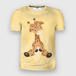 Мужская спорт-футболка Малыш жираф