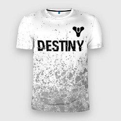 Мужская спорт-футболка Destiny glitch на светлом фоне: символ сверху