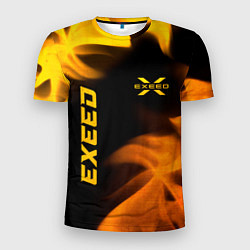 Футболка спортивная мужская Exeed - gold gradient: надпись, символ, цвет: 3D-принт