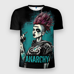 Мужская спорт-футболка Девушка анархия