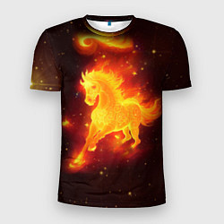 Мужская спорт-футболка Огненный конь мчится