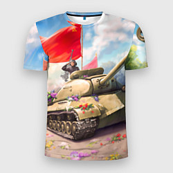 Футболка спортивная мужская Русский танк, цвет: 3D-принт