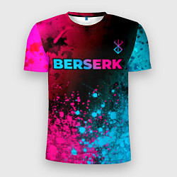 Футболка спортивная мужская Berserk - neon gradient: символ сверху, цвет: 3D-принт