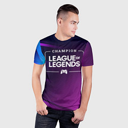 Футболка спортивная мужская League of Legends gaming champion: рамка с лого и, цвет: 3D-принт — фото 2