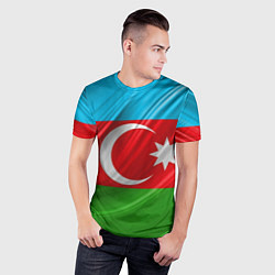 Футболка спортивная мужская Азербайджанский флаг, цвет: 3D-принт — фото 2