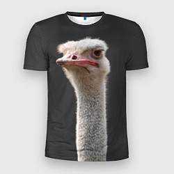 Мужская спорт-футболка Голова страуса