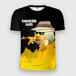 Мужская спорт-футболка Цыпленок с автоматом