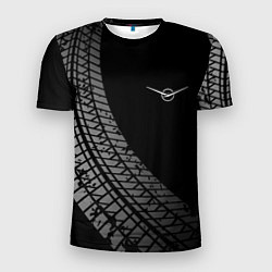 Мужская спорт-футболка UAZ tire tracks