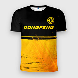 Мужская спорт-футболка Dongfeng - gold gradient: символ сверху