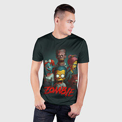 Футболка спортивная мужская Zombie simpsons, цвет: 3D-принт — фото 2