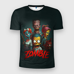 Мужская спорт-футболка Zombie simpsons