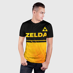 Футболка спортивная мужская Zelda - gold gradient: символ сверху, цвет: 3D-принт — фото 2