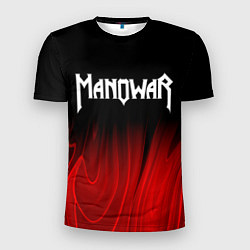 Мужская спорт-футболка Manowar red plasma