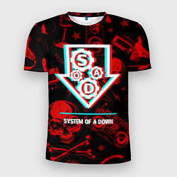 Мужская спорт-футболка System of a Down rock glitch