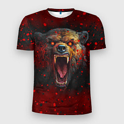 Футболка спортивная мужская Злой медведь, цвет: 3D-принт