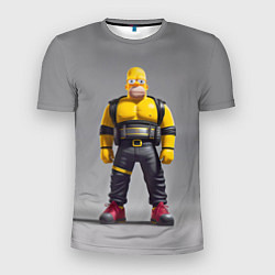 Мужская спорт-футболка Homer Simpson - ninja - neural network