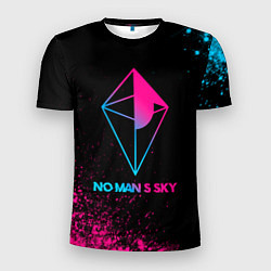 Футболка спортивная мужская No Mans Sky - neon gradient, цвет: 3D-принт