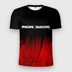 Мужская спорт-футболка Imagine Dragons red plasma