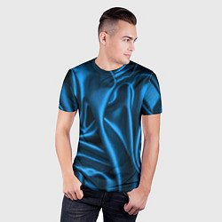 Футболка спортивная мужская Синий шёлк, цвет: 3D-принт — фото 2