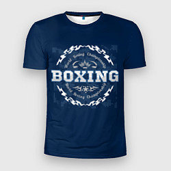 Футболка спортивная мужская Boxing - надпись, цвет: 3D-принт