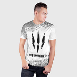 Футболка спортивная мужская The Witcher glitch на светлом фоне, цвет: 3D-принт — фото 2