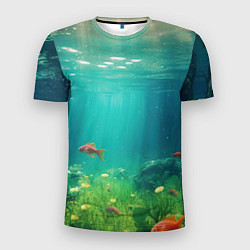 Мужская спорт-футболка Подводный мир