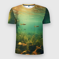 Мужская спорт-футболка Рыбки в море