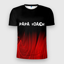 Мужская спорт-футболка Papa Roach red plasma