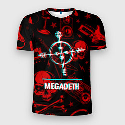 Мужская спорт-футболка Megadeth rock glitch