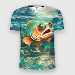 Мужская спорт-футболка Рыба карп