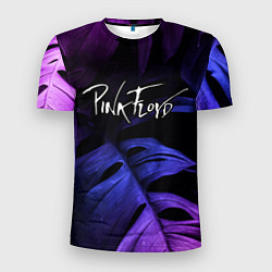 Мужская спорт-футболка Pink Floyd neon monstera