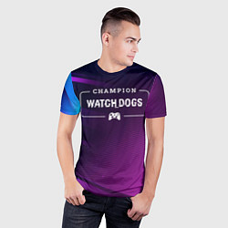Футболка спортивная мужская Watch Dogs gaming champion: рамка с лого и джойсти, цвет: 3D-принт — фото 2