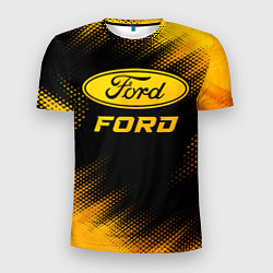 Футболка спортивная мужская Ford - gold gradient, цвет: 3D-принт