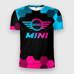 Мужская спорт-футболка Mini - neon gradient