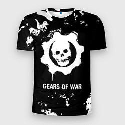 Мужская спорт-футболка Gears of War glitch на темном фоне