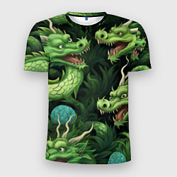 Мужская спорт-футболка Восточные драконы: арт нейросети