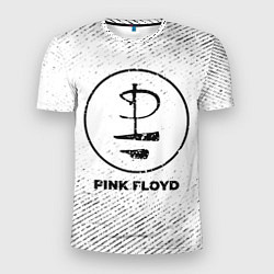 Мужская спорт-футболка Pink Floyd с потертостями на светлом фоне